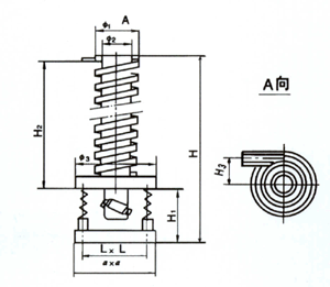 振動(dòng)垂直提升機(jī)結(jié)構(gòu)圖